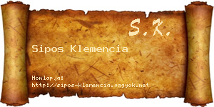 Sipos Klemencia névjegykártya